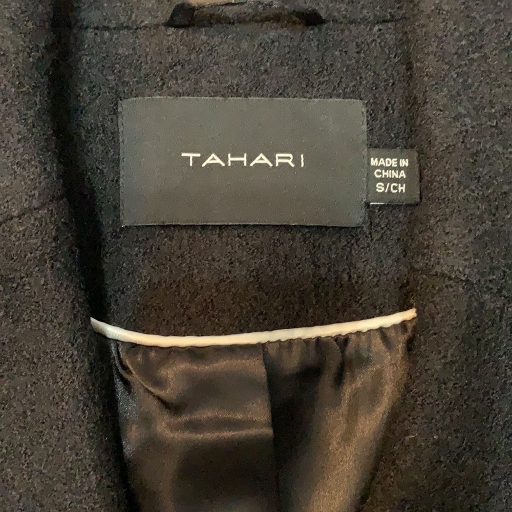 LAST ONE Tahari Notch Collar Wool Blend Coat NWT Sz L - Picture 4 of 8